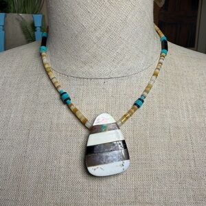 Vintage Native American Heishi Bead Necklace